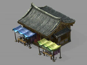 song dynasty-grocer 01 3D Model