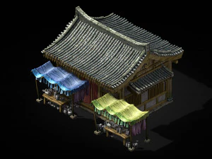 song dynasty-grocer 01 3D Model