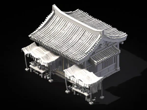 song dynasty-grocer 01 3D Model