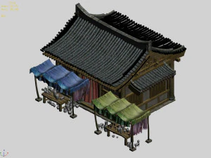 song dynasty-grocer 01 3D Model