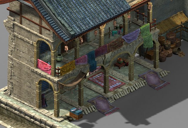 song dynasty-changan coach station-persia 3D 模型 .c4d .max .obj .3ds .fbx .stl .blend 