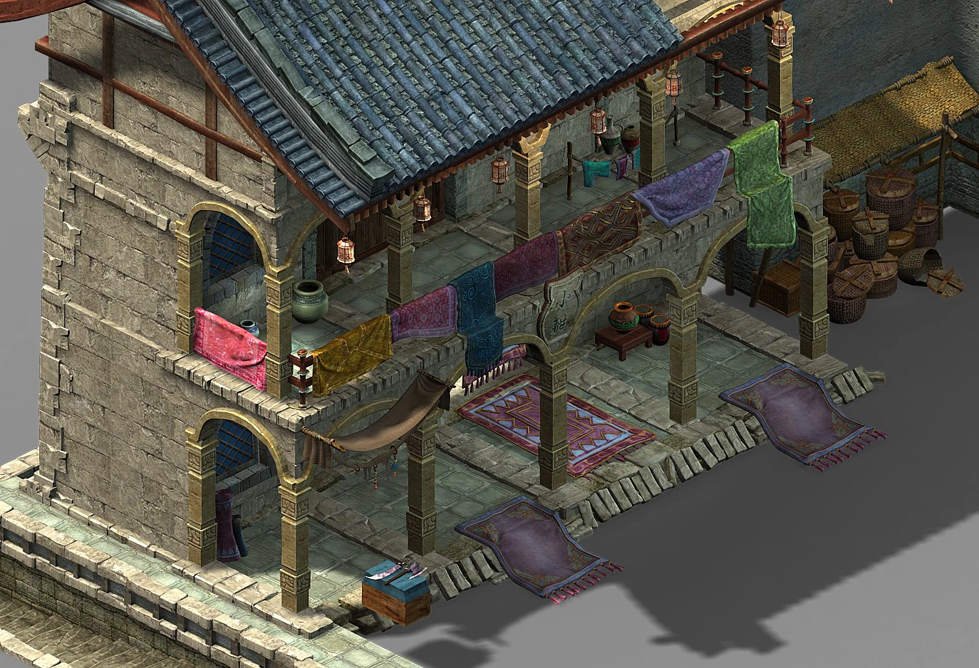song dynasty-changan coach station-persia 3D Model .c4d .max .obj .3ds .fbx .stl .blend 