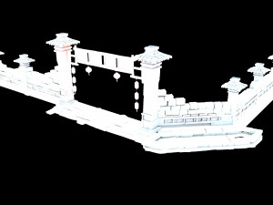 song dynasty-changan bus station-railing 3Dモデル