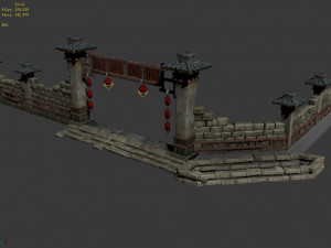song dynasty-changan bus station-railing 3Dモデル