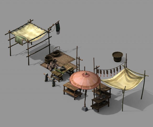 song dynasty-tent-pottery 3D मॉडल .c4d .max .obj .3ds .fbx .stl .blend 