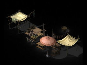 song dynasty-tent-pottery 3D मॉडल
