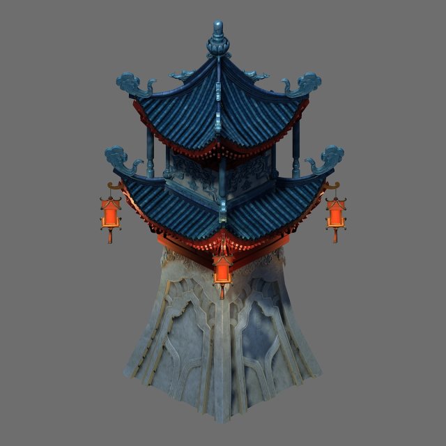 security-defense-diaolou 25 Model 3D .c4d .max .obj .3ds .fbx .stl .blend