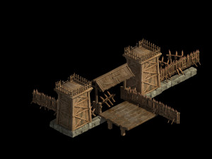 fort-small barracks 12 Modelo 3D