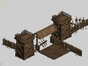 fort-small barracks 12 Modelo 3D