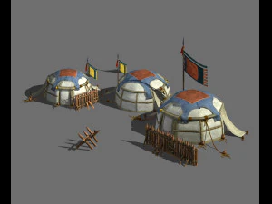 Fort-kleines Kasernenzelt 9 3D Modell