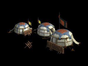 fort-small barracks-tent 9 Model 3D