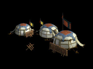 fort-small barracks-tent 9 3D Model