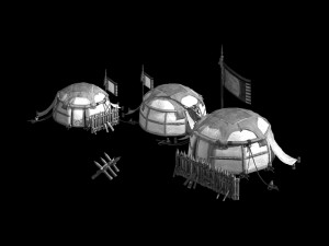fort-small barracks-tent 9 Model 3D