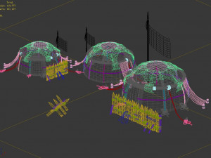 fort-small barracks-tent 9 Model 3D