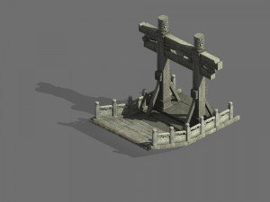 stele-wall-wood-props 3Dモデル