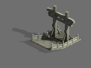 stele-wall-wood-props 3D Model