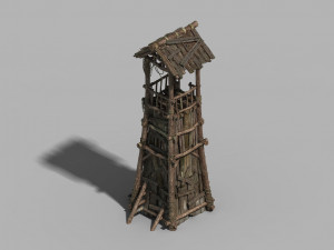 barracks-prairie-yuanbing sentry tower 02 Modelo 3D
