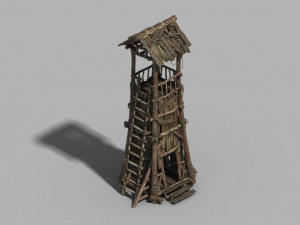 barracks-prairie-yuanbing sentry tower 02 Modelo 3D