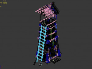 barracks-prairie-yuanbing sentry tower 02 Modelo 3D