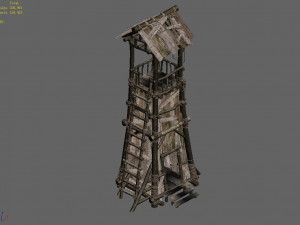 barracks-prairie-yuanbing sentry tower 02 Modelo 3D