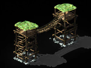 tribe-village-gate 01 3D Model