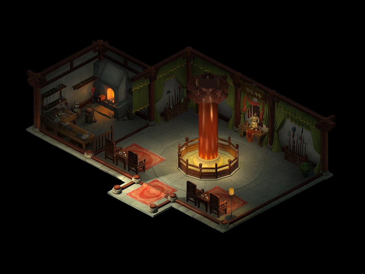 traditional blacksmith shop-iron shop 3D Model .c4d .max .obj .3ds .fbx .stl .blend 
