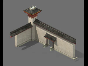 creativity-blue tiles-wall 12 3D Model