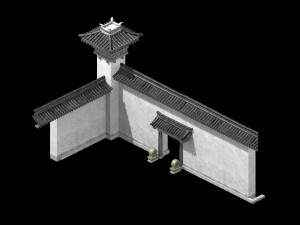 creativity-blue tiles-wall 12 3D Model