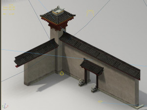 creativity-blue tiles-wall 12 3D Model