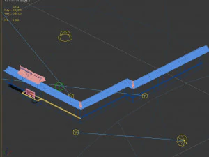 creativity-blue tiles-wall 13 3D Model