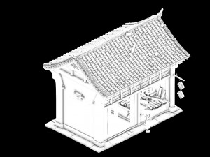 dali-architecture-clothing store 03 3D Модель