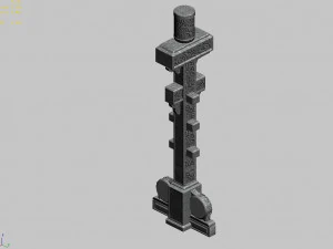 dali-architecture-decorative column 02 3D Model