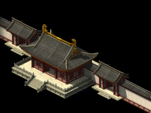 large mansion-continuous gate 32 Modello 3D