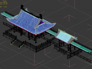 large mansion-continuous gate 32 3D Model