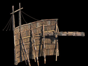 surface-yellow river dam-vertical frame 01 3D Model