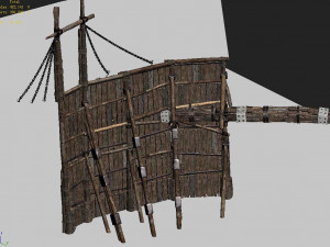 surface-yellow river dam-vertical frame 01 3D Model