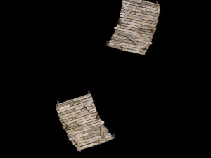 surface-yellow river dam-step road 3D Model