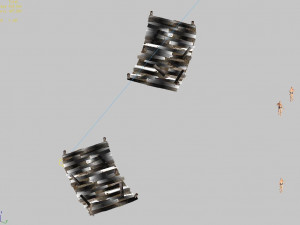 surface-yellow river dam-step road Modello 3D
