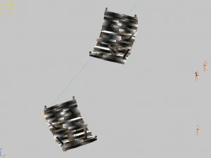 surface-yellow river dam-step road 3D Model