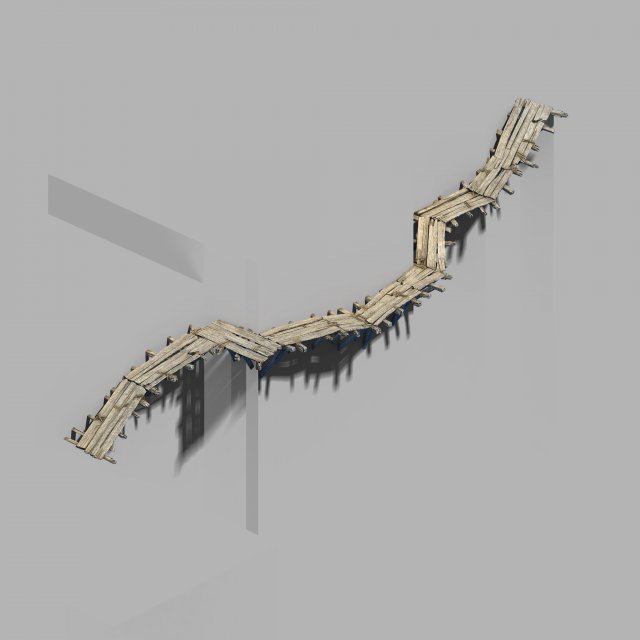 surface-yellow river-plank road 3D Model .c4d .max .obj .3ds .fbx .stl .blend 