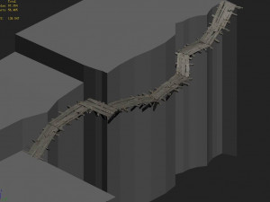 surface-yellow river-plank road 3D Model