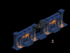 underground palace-tomb-gate-wall 02 Modèle 3D