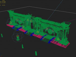 underground palace-tomb-gate-wall 02 3D Model