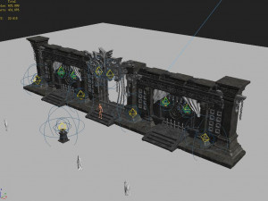 underground palace-tomb-gate-wall 02 Modèle 3D