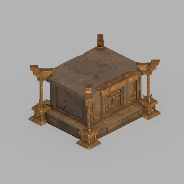 underground palace-tomb-altar 18 Modello 3D .c4d .max .obj .3ds .fbx .stl .blend 