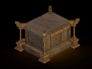 underground palace-tomb-altar 18 3D Model