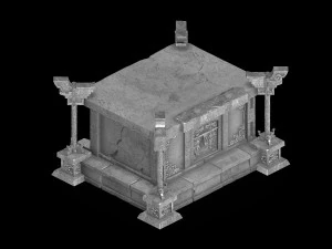 underground palace-tomb-altar 18 3D Model