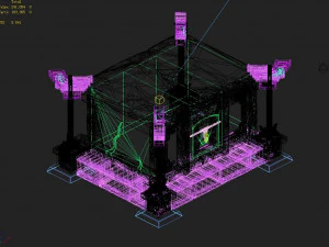 underground palace-tomb-altar 18 3D Model