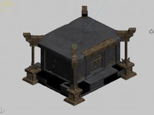 underground palace-tomb-altar 18 3D Model