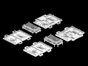 underground palace-funeral-horse-food trough 20 3D Model